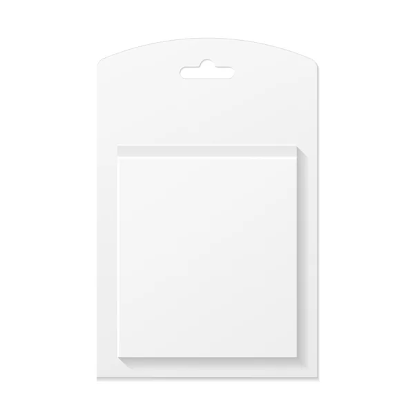 Caja de paquete de producto blanco Ilustración aislada sobre fondo blanco. Plantilla Mock Up listo para su diseño. Producto Embalaje Vector EPS10 — Archivo Imágenes Vectoriales