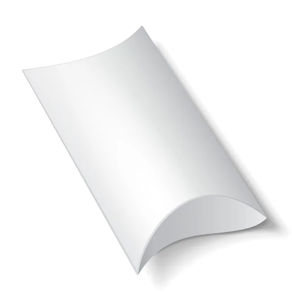 Картонна коробка для упаковки білого продукту. Ілюстрація ізольована на білому тлі. Зробити шаблон готовим для вашого дизайну. Вектор EPS10 — стоковий вектор