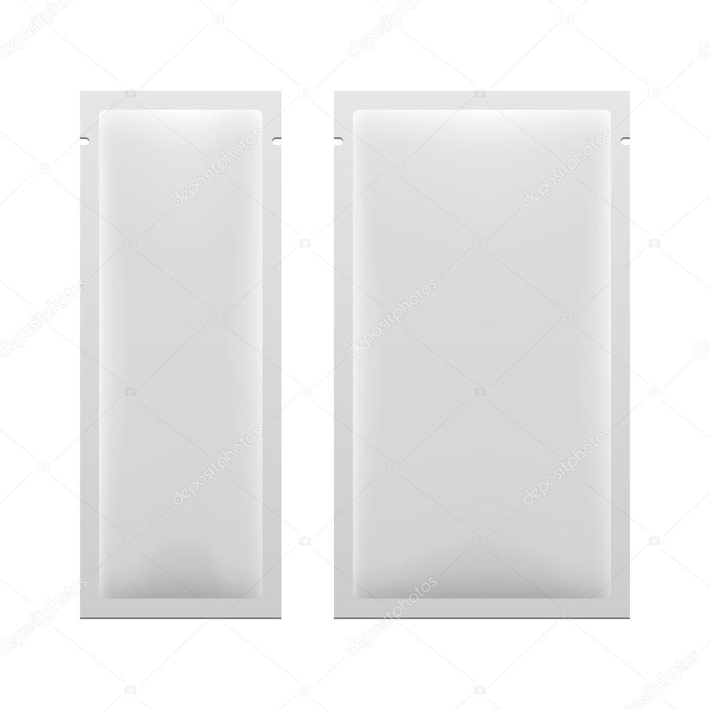 White Blank Foil Packaging Stick Medicine Drugs Or Chewing Gum Intended For Blank Packaging Templates