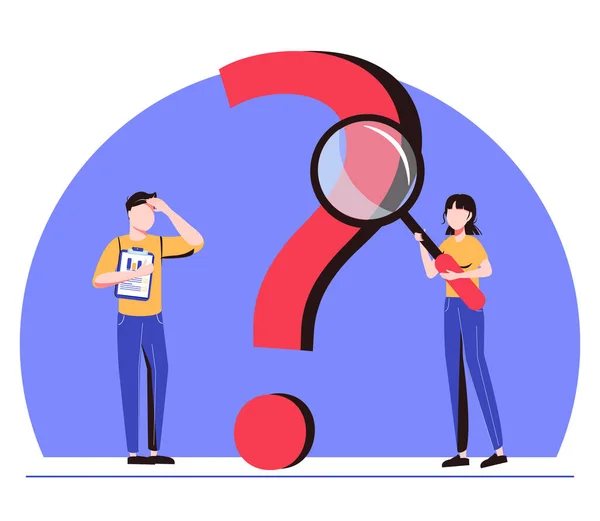 Vector Illustration Concept Illustration People Frequently Asked Questions Question Marks — Stock Vector