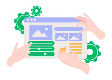 Eller web sitesi ya da uygulama, ui ux tasarım ve programlama üzerinde çalışıyor. Tasarımcılardan oluşan bir ekip araştırma yapıyor.