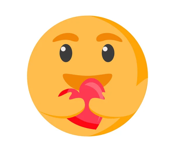 Soins Emoji Populaire Médias Sociaux Nouveaux Soins Emoji — Image vectorielle