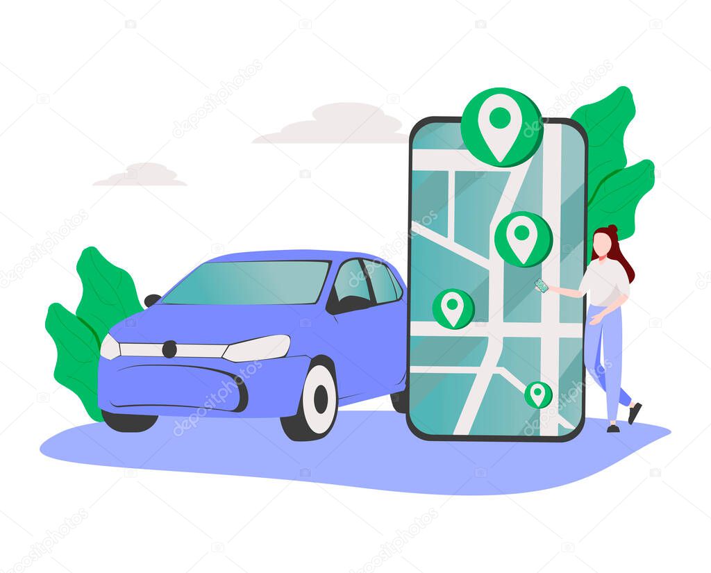 Online store pickup service abstract concept vector illustration. Reserve parking space, curbside pickup, small business amid pandemic, grocery and essentials, employee safety abstract metaphor.
