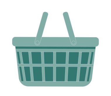 Alışveriş arabası düz vektör ikonu. Düz simge al. Pazar simgesi