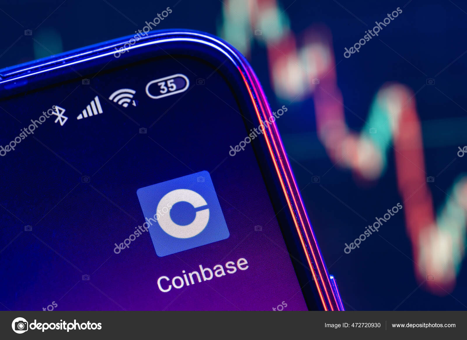 Kazan Russia May 2021 Coinbase American Company Operates Cryptocurrency