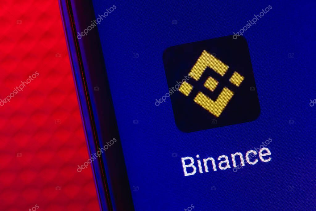 Kazan, Russia - May 18, 2021: Binance is cryptocurrency exchange that provides a platform for trading various cryptocurrencies. Binance app on smartphone screen.