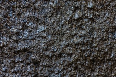 Siyah bir dekoratif çizik tuğlanın yakın çekim dokusu.