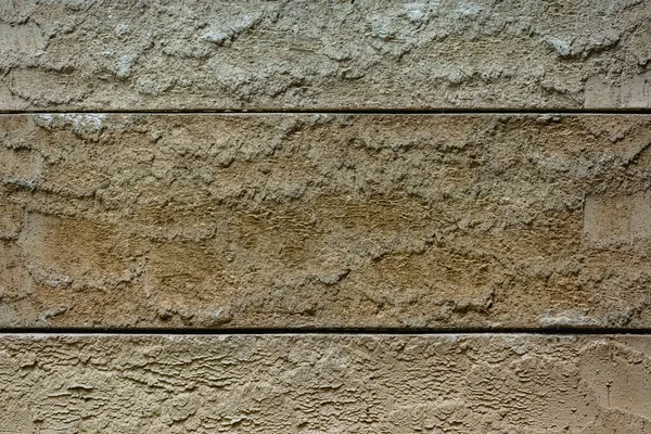 Nahaufnahme Textur Eines Braunen Dekorativen Zerkratzten Ziegels Mit Einer Lücke — Stockfoto