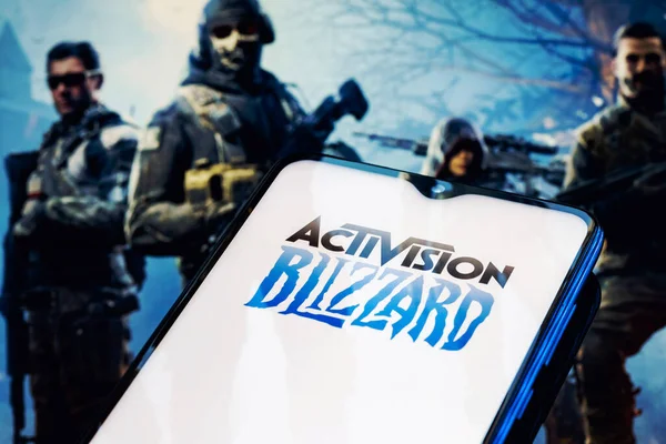 Kazan Rusia Agosto 2021 Activision Blizzard Inc Una Compañía Estadounidense —  Fotos de Stock