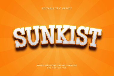Sunkist text effect style clipart