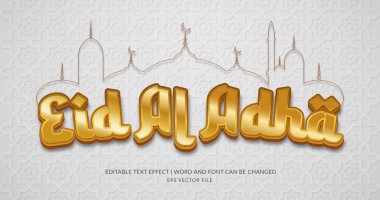 Golden Eid al adha metin efekti biçimi