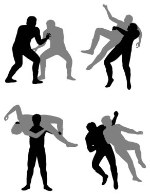 Profesyonel bir güreşçinin tekniğinin resmi.