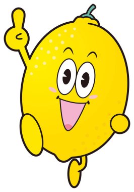 Zıplayan limon karakteri çizimi