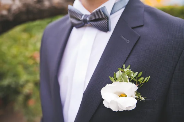 スーツに蝶ネクタイの結婚式 — ストック写真
