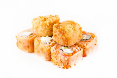 Beyaz bir arka plan üzerinde rulo