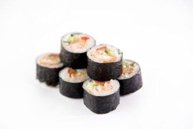 Beyaz bir arka plan üzerinde rulo