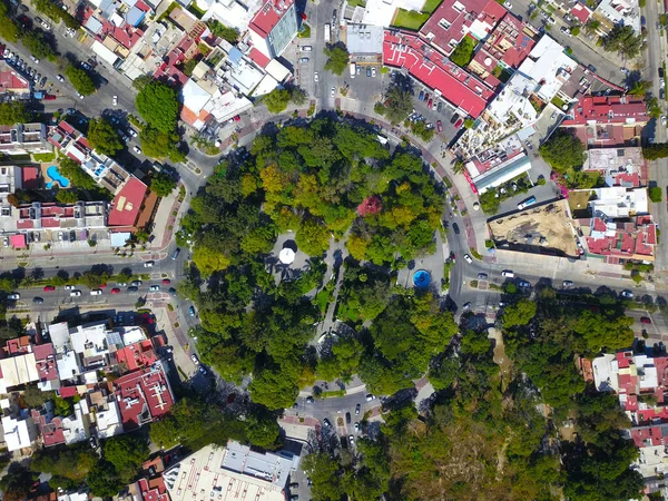 Zenith view of Chapalita roundabout on Guadalajara — стоковое фото