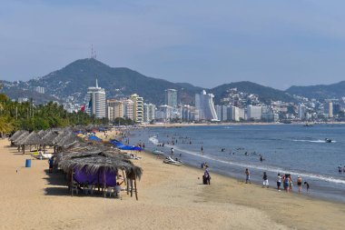 Acapulco 'daki Tamarindos plajının karasal manzarası