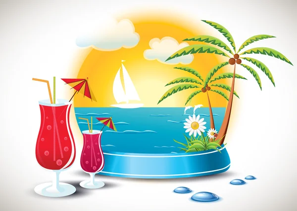 Kokteyller yaz afiş