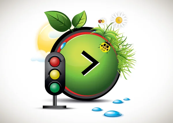 Trafik ışıkları yeşil kavramı