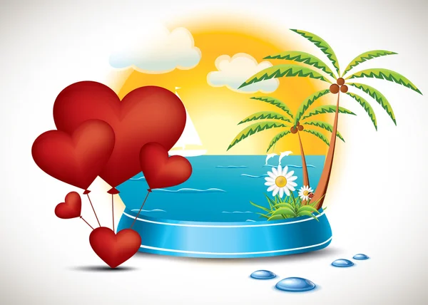 Aşk balonlar kavramı