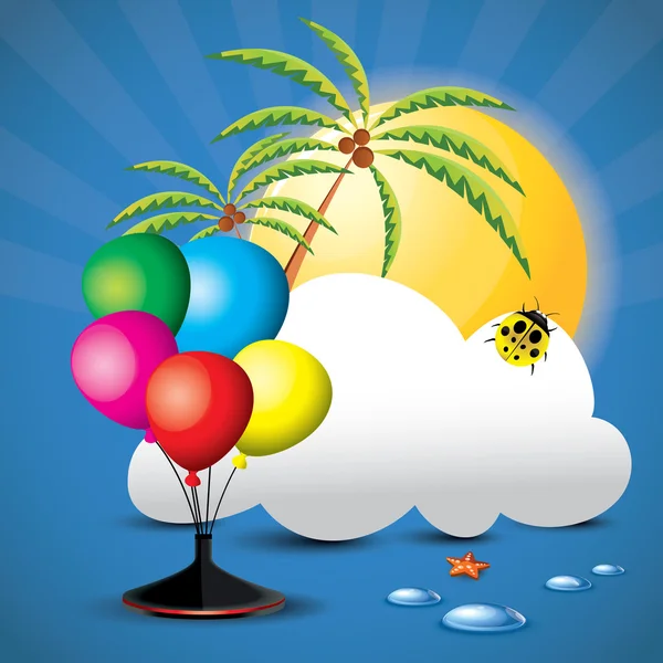 Balonlar sevimli yaz arka plan
