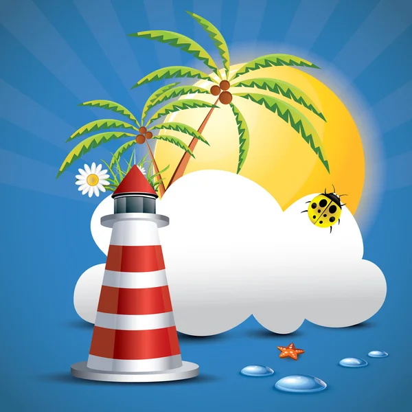 Deniz feneri yaz konsepti