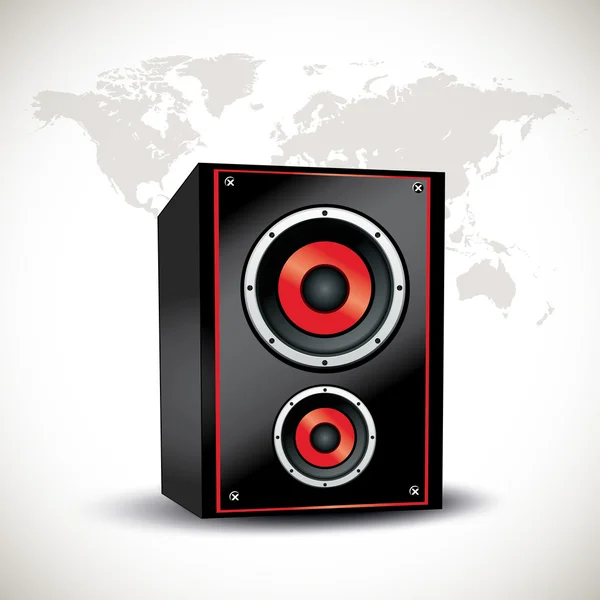 Gri harita üzerinde hoparlör