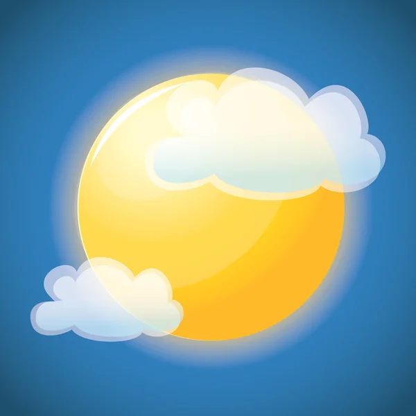 Sol e nuvens Design —  Vetores de Stock