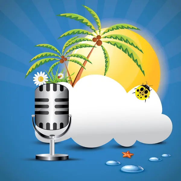 Plaj arka planda radyo