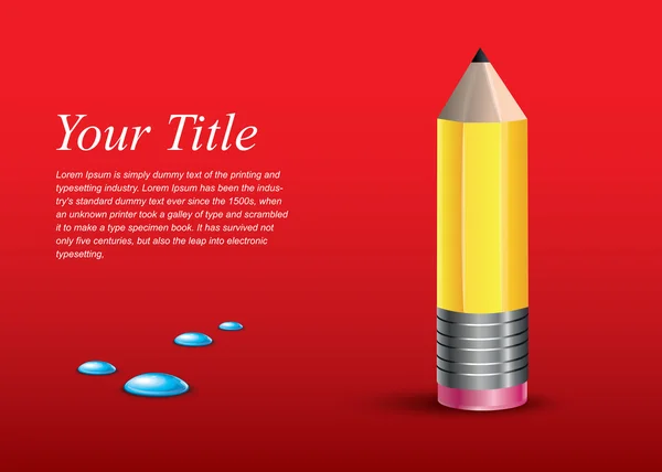 Kalem kavramı kırmızı zemin üzerine