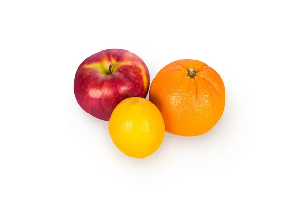 Яблоко, апельсин и лимон — стоковое фото