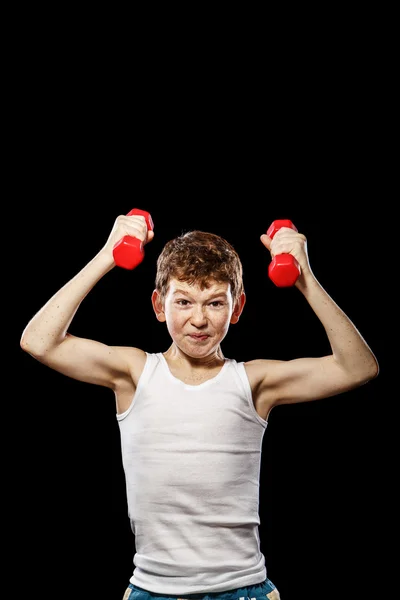 Boy severely strained — Stock Photo, Image