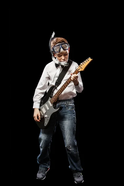Búvár egy elektromos gitár — Stock Fotó