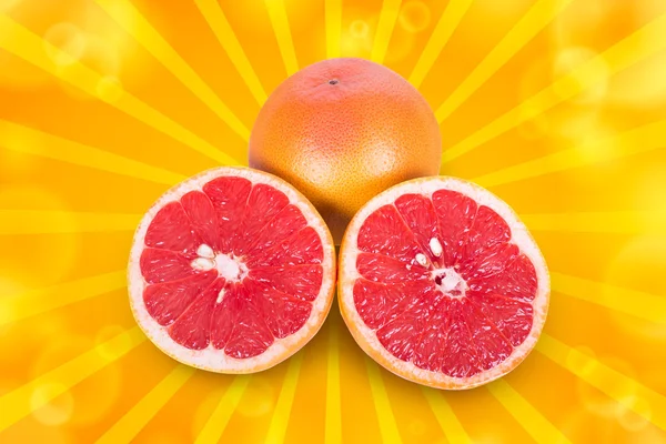 Две половины грейпфрута — стоковое фото