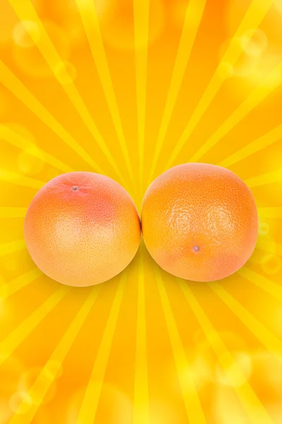 Két érett grapefruit — Stock Fotó