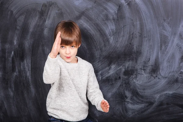 Kleine jongen ninja — Stockfoto