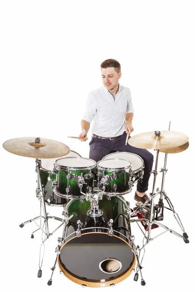 Merry drummer — Stock Photo, Image