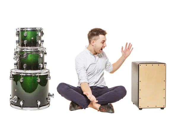 Man in awe of Cajon — Stock Photo, Image