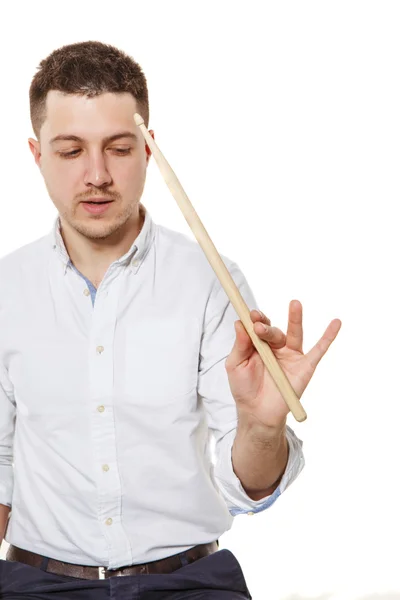 Holding the stick — Stock Photo, Image