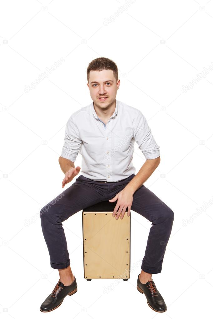 Hombre del juego en Cajon fotografía de stock © lighthousestock