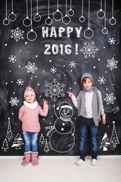 Feliz niño y feliz 2016 — Foto de Stock