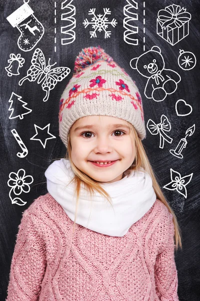 Милая улыбка маленькая девочка Стоковая Картинка