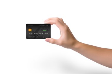 İzole siyah kredi kartı