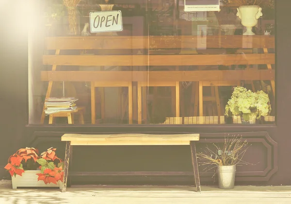 Açık Restaurant vintage görüntünün