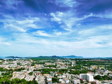 Phuket Adası Tayland havadan görünümü.