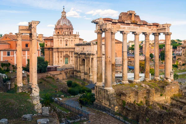 Panorama Van Het Romeinse Forum Het Hart Van Het Romeinse — Stockfoto