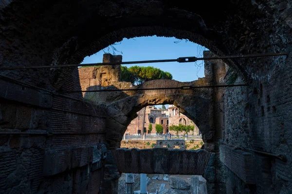 Riddarnas Hus Rhodos Forum Augustus Sett Utifrån Den Stora Bågen — Stockfoto