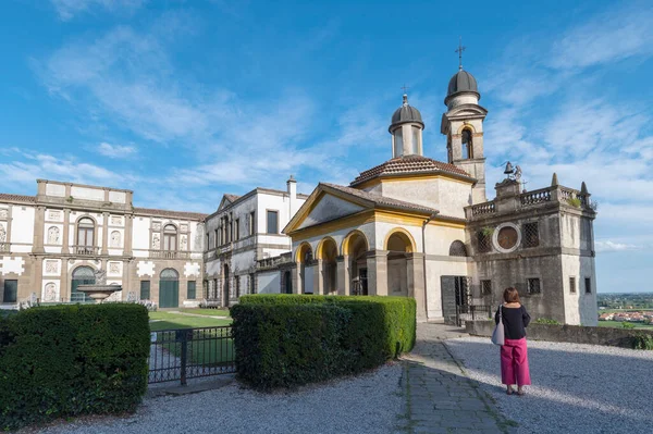 Monselice Santuario Delle Chiese View Church San Giorgio Square Villa — стоковое фото