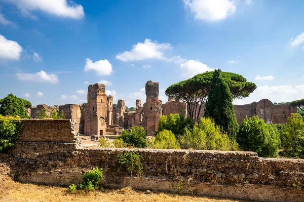 Ruínas Das Termas Caracala Banhos Mais Importantes Roma Época Império Fotografia De Stock